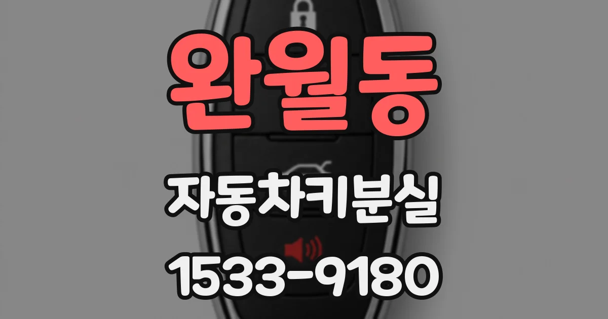 완월동 자동차키분실