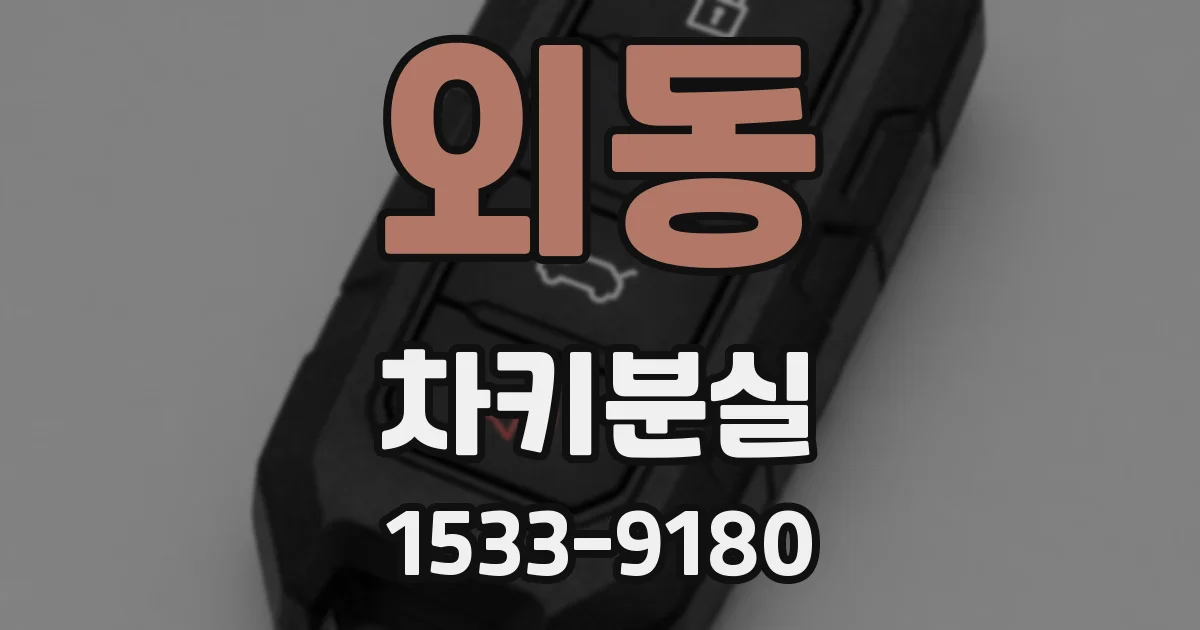 외동 차키분실