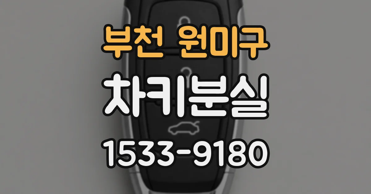 부천 원미구 차키분실