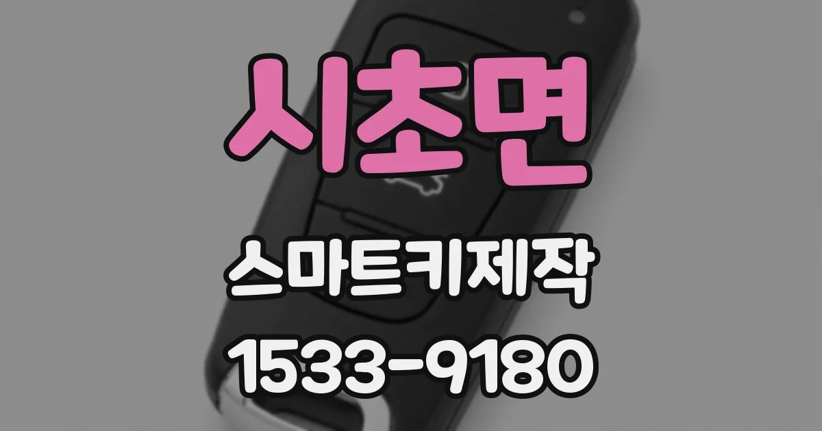 시초면 스마트키제작