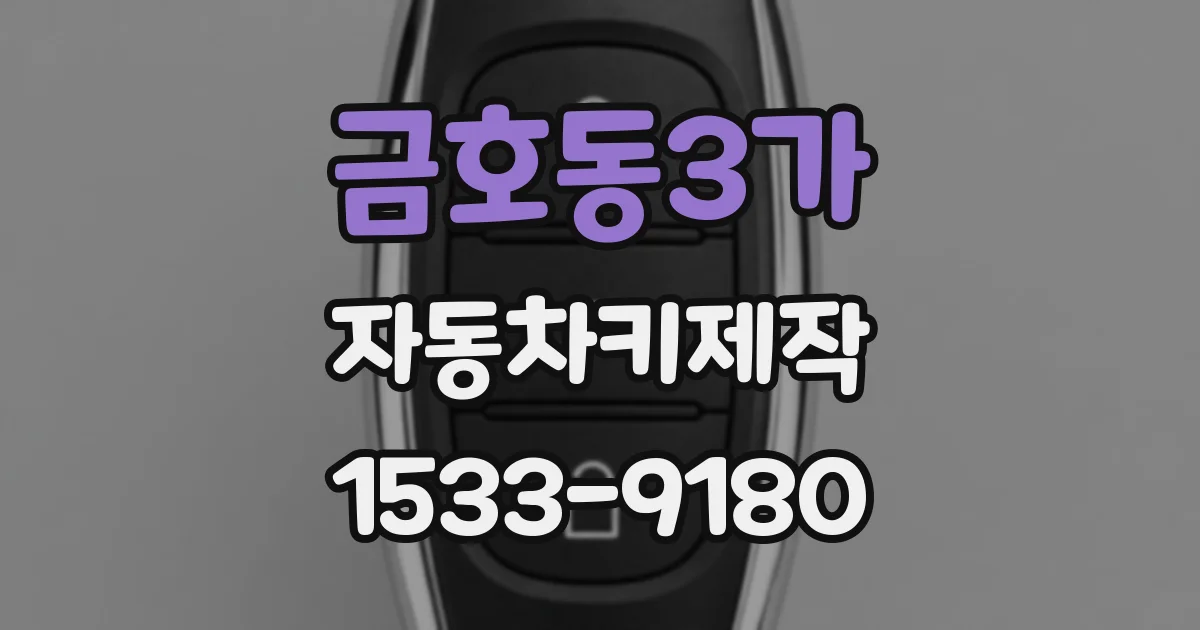 금호동3가 자동차키제작