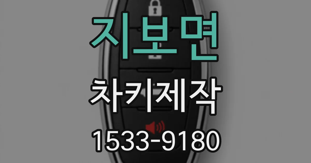 지보면 차키제작