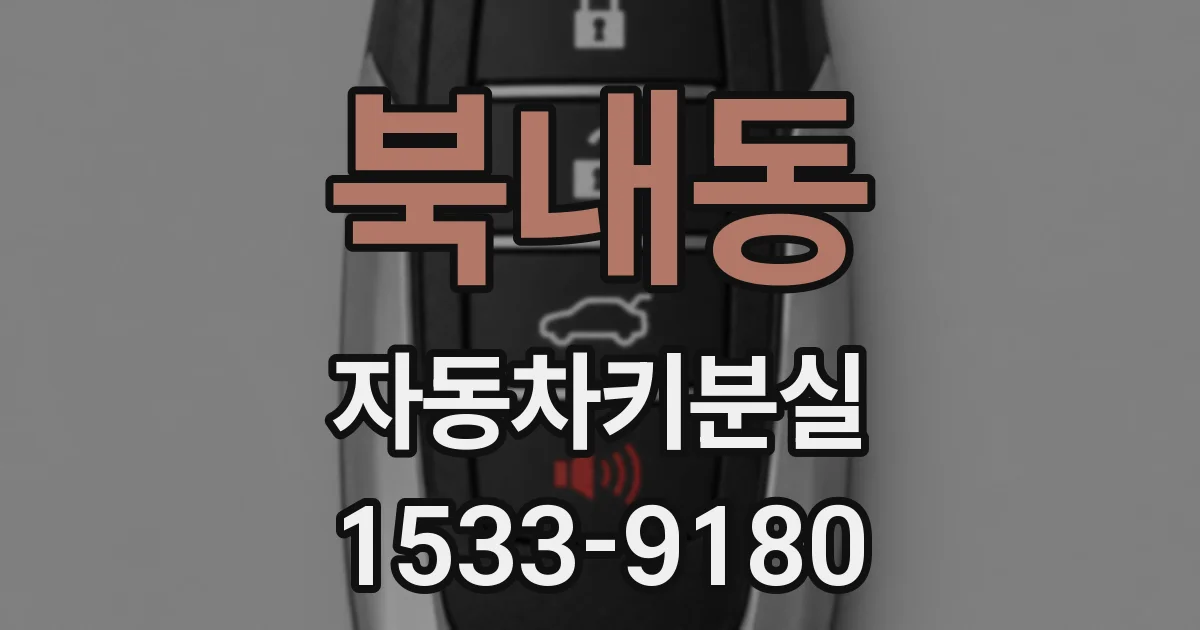 북내동 자동차키분실