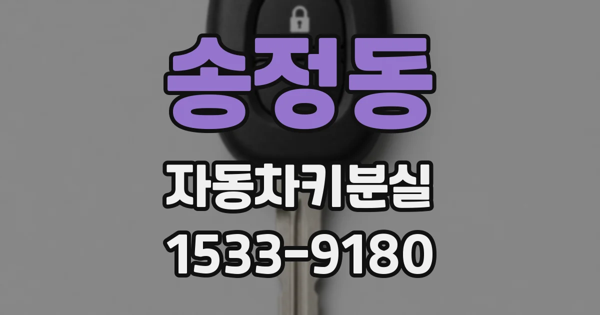 송정동 자동차키분실