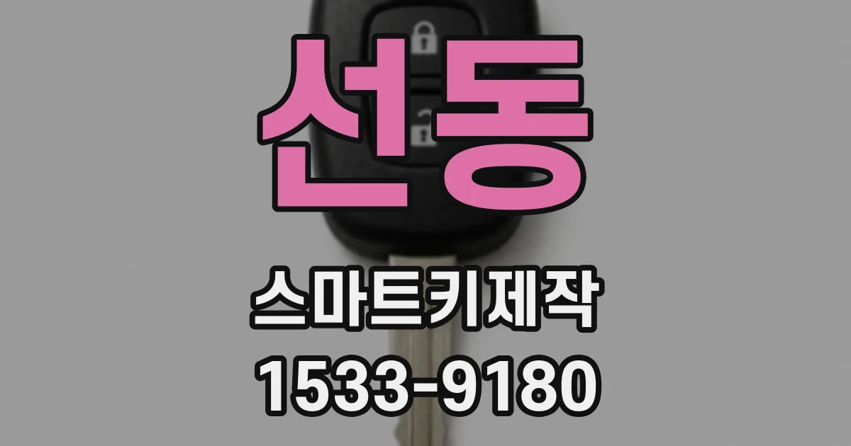 선동 스마트키제작