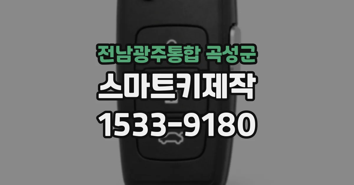 전남광주통합 곡성군 스마트키제작