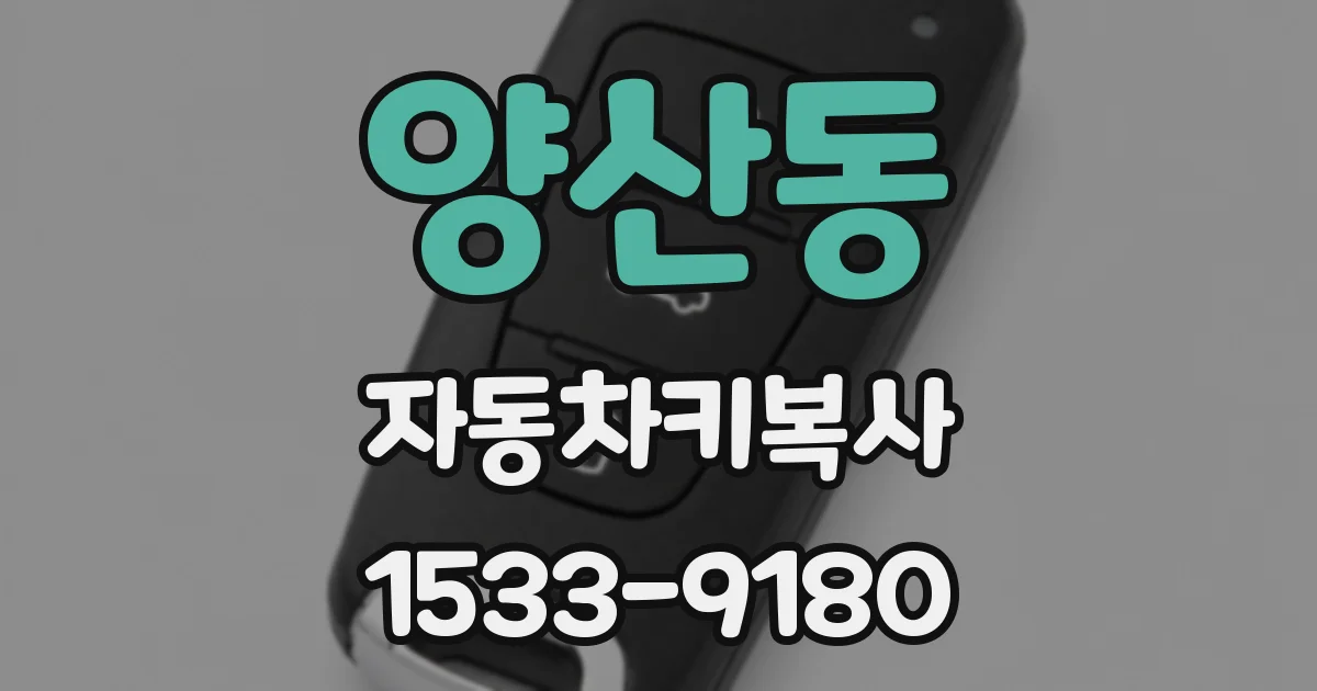 양산동 자동차키복사