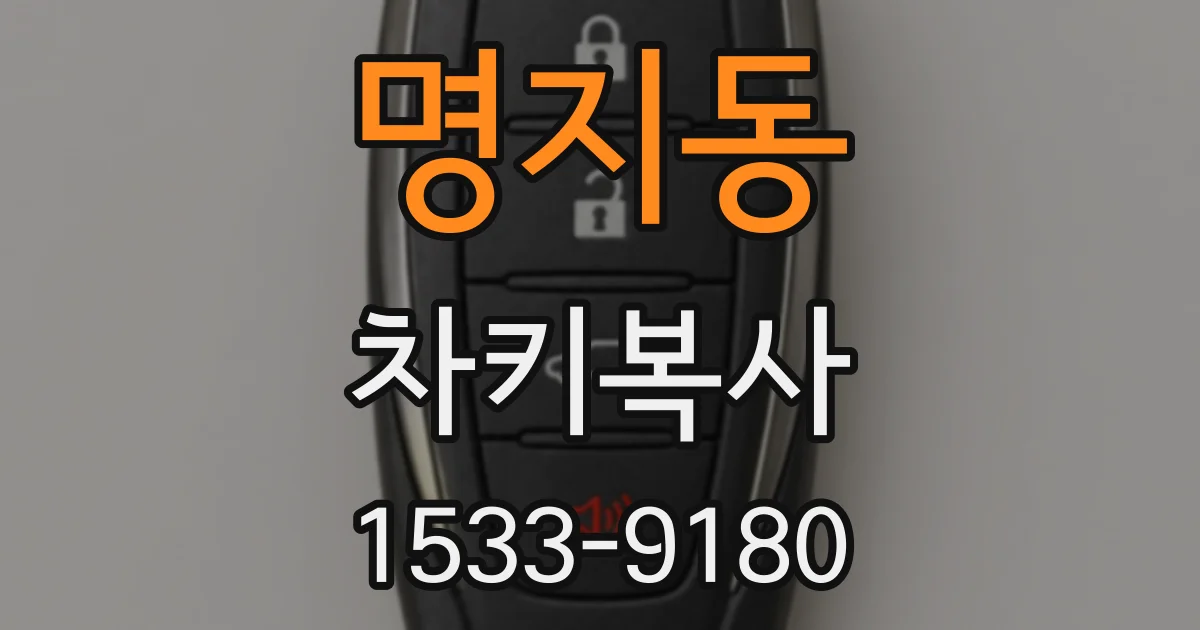 명지동 차키복사