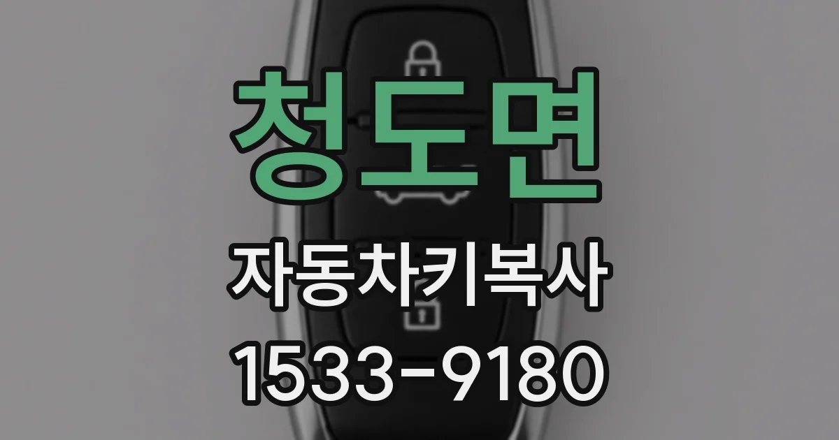 청도면 자동차키복사