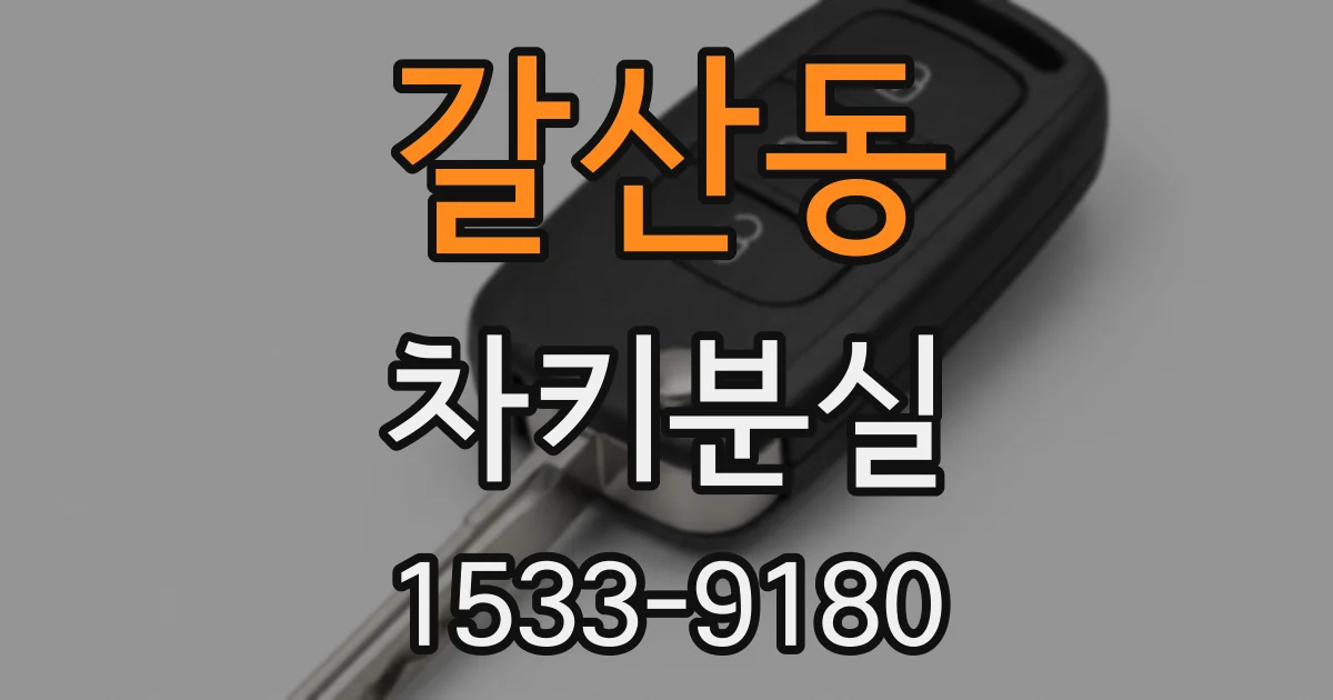 갈산동 차키분실