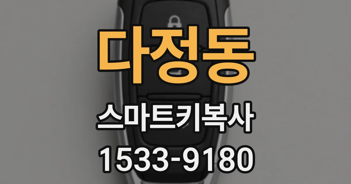 다정동 스마트키복사
