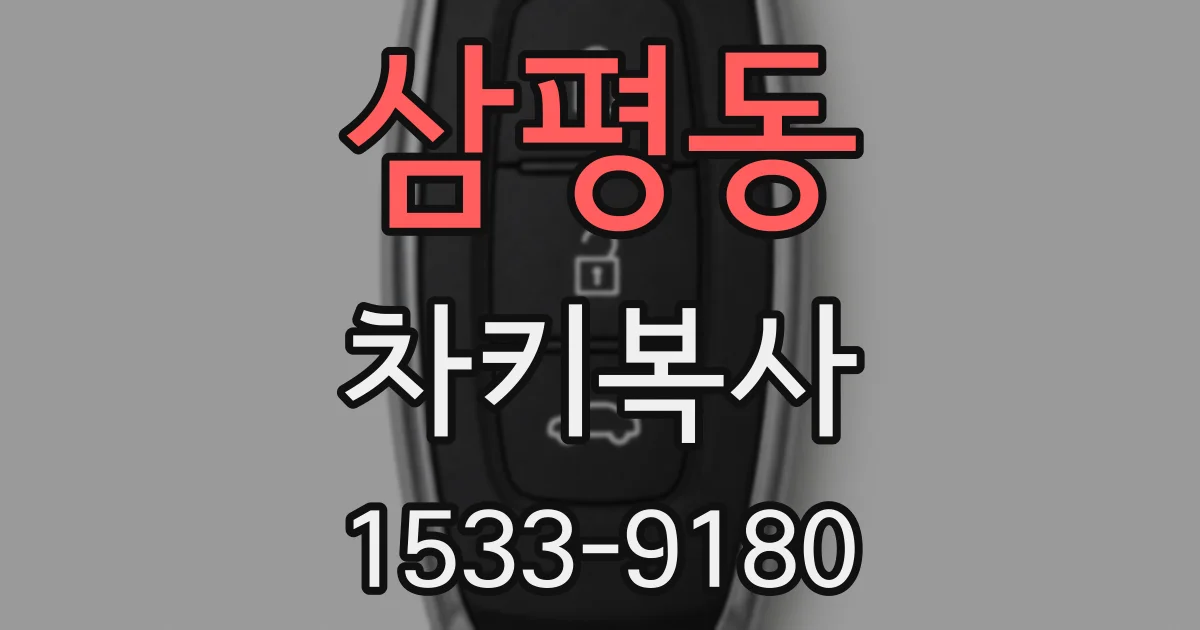 삼평동 차키복사