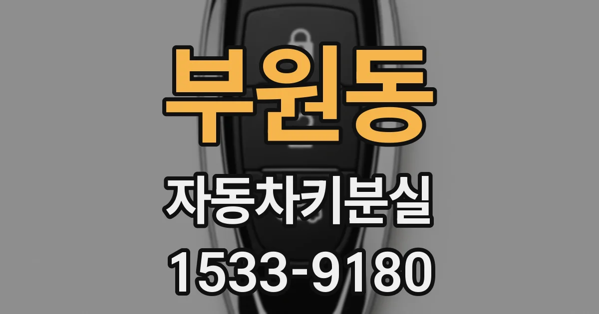 부원동 자동차키분실