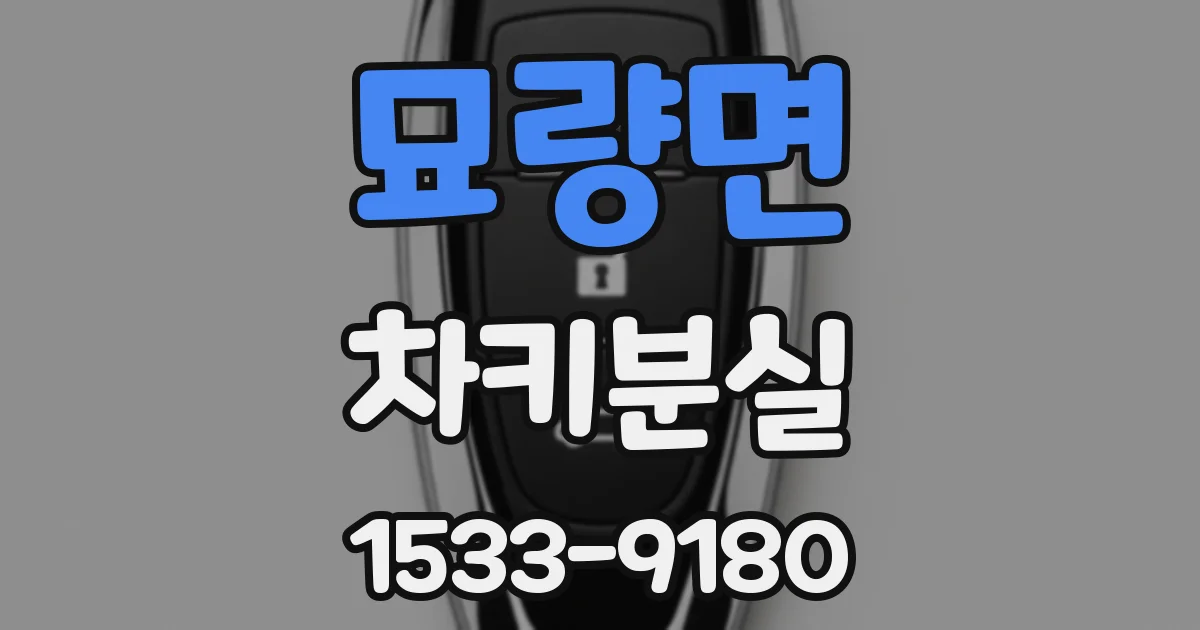 묘량면 차키분실