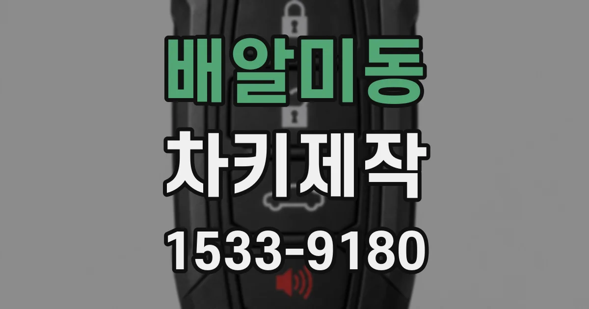 배알미동 차키제작