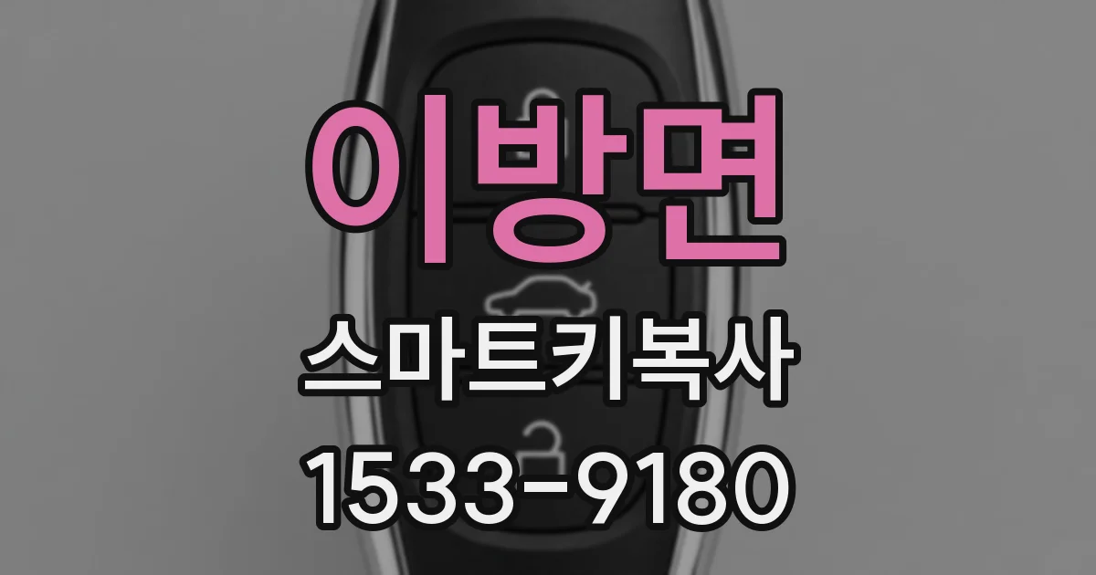 이방면 스마트키복사