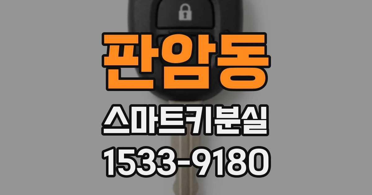 판암동 스마트키분실