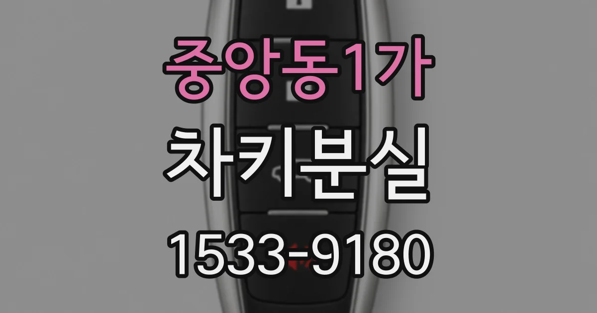 중앙동1가 차키분실