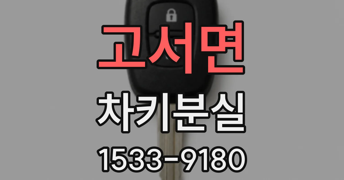 고서면 차키분실