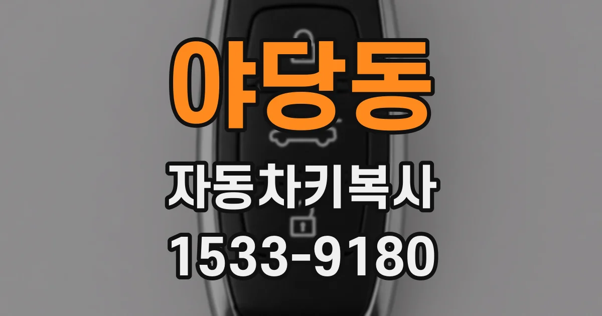 야당동 자동차키복사