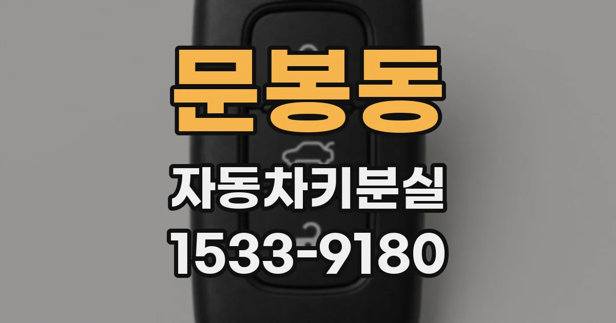 문봉동 자동차키분실