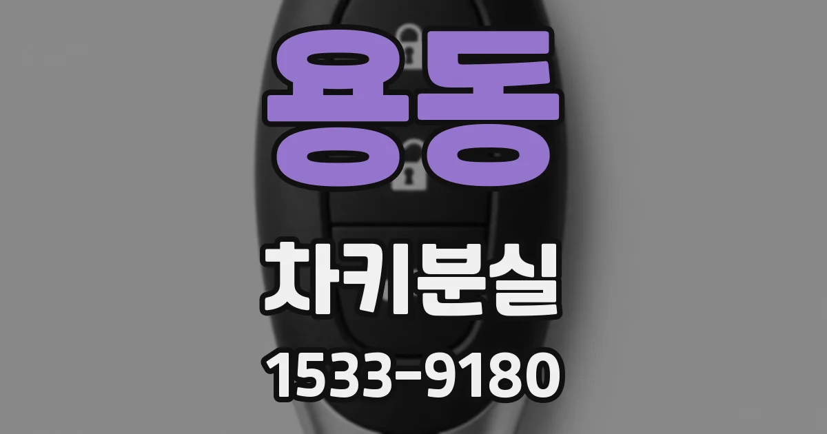 용동 차키분실