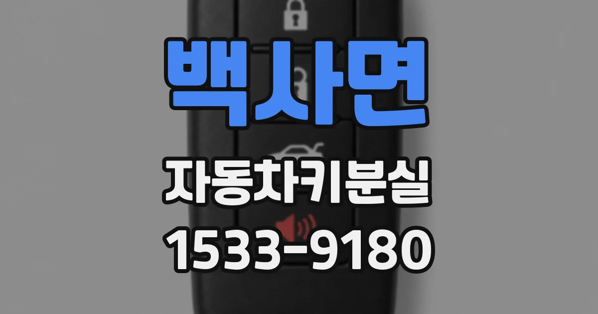 백사면 자동차키분실
