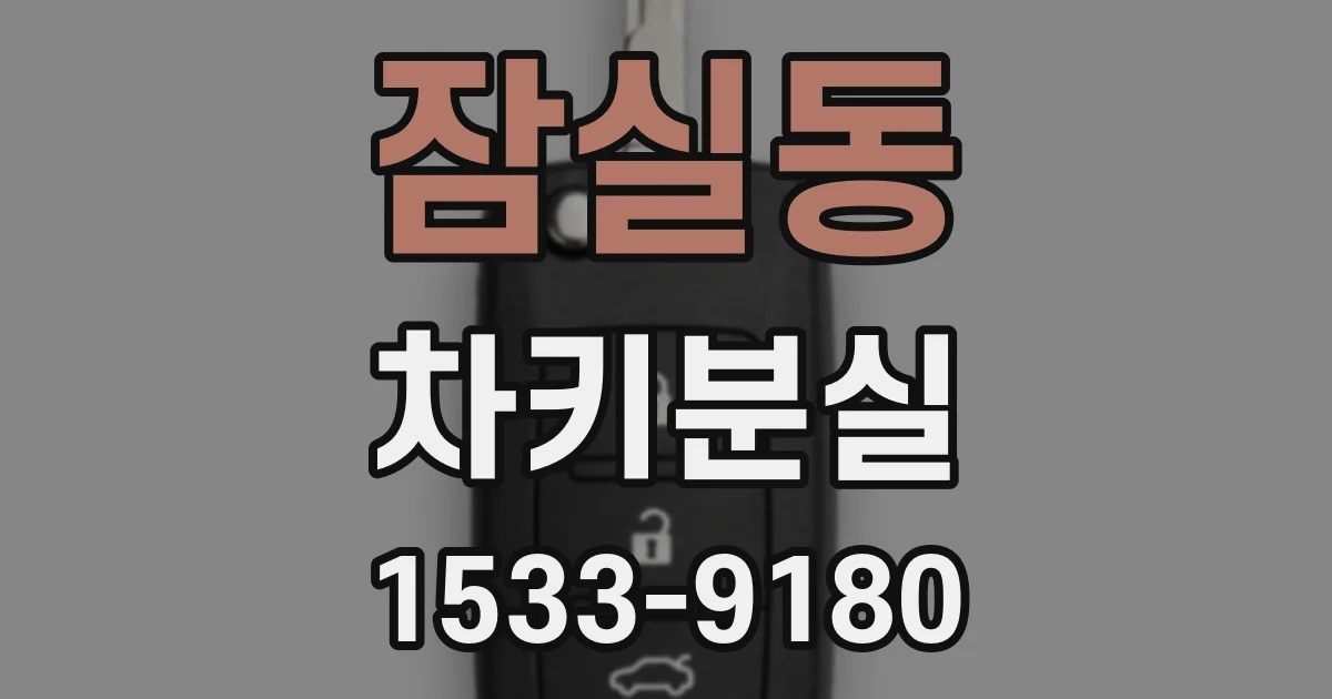 잠실동 차키분실