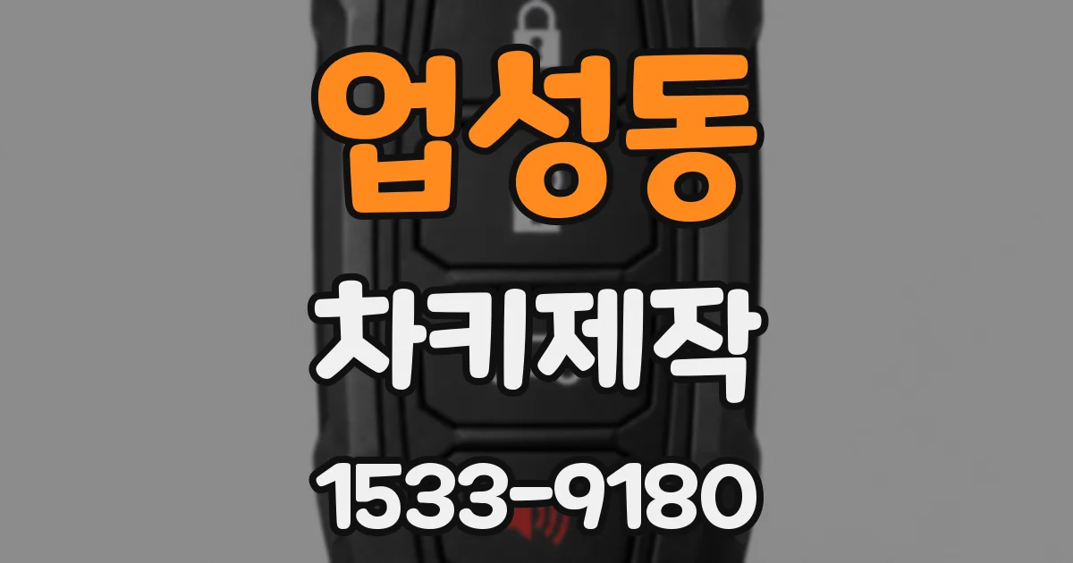 업성동 차키제작