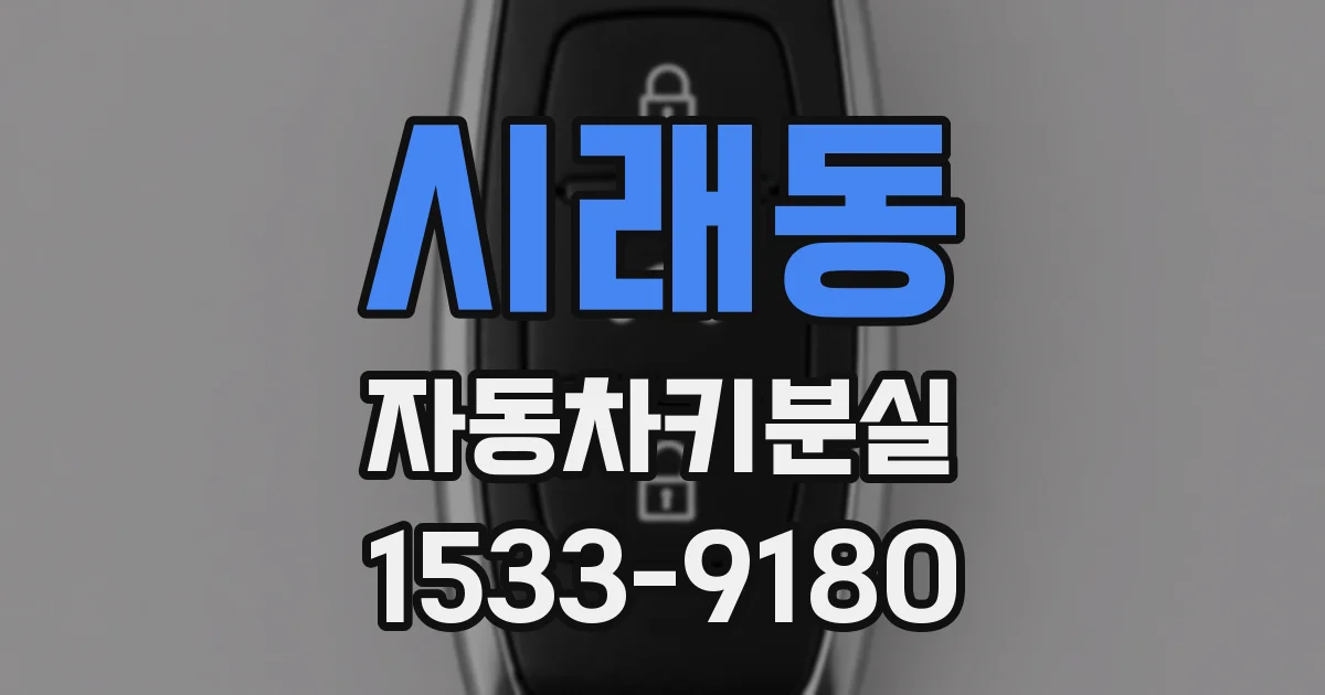 시래동 자동차키분실