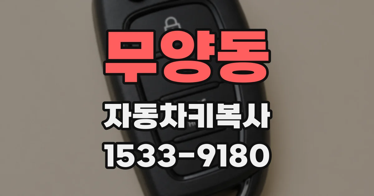 무양동 자동차키복사