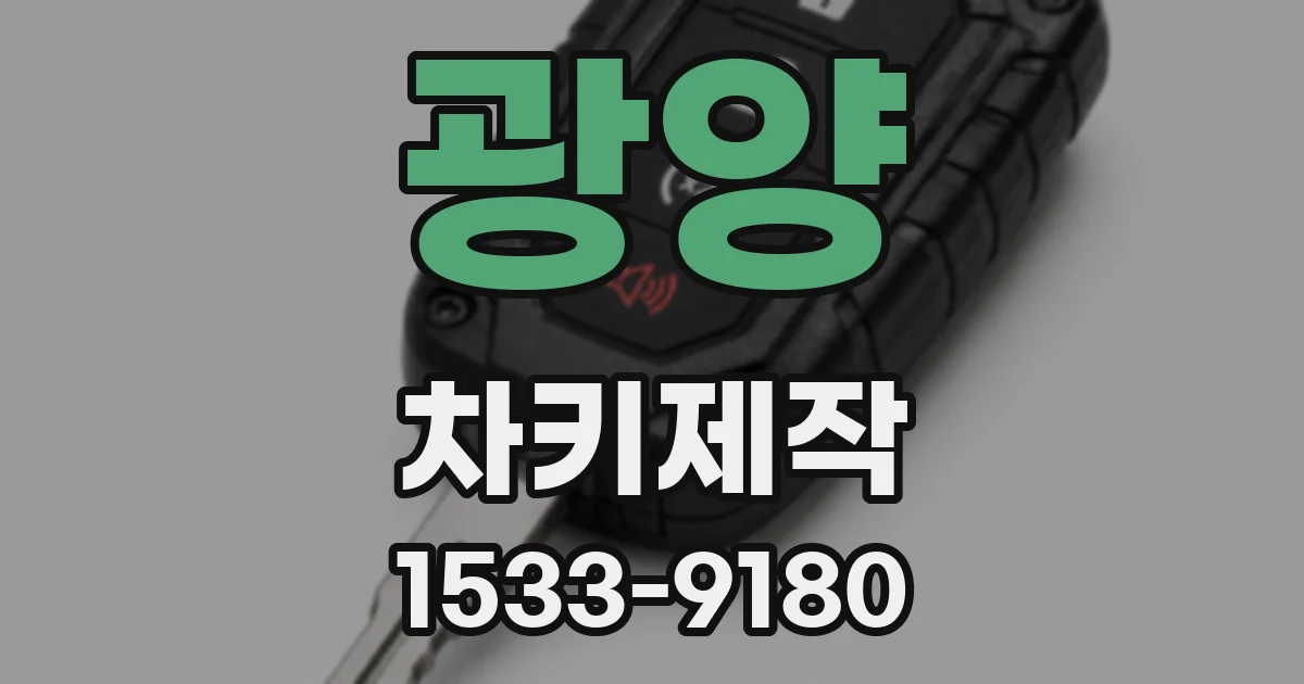 광양 차키제작