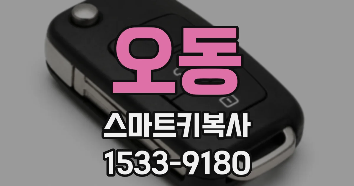 오동 스마트키복사