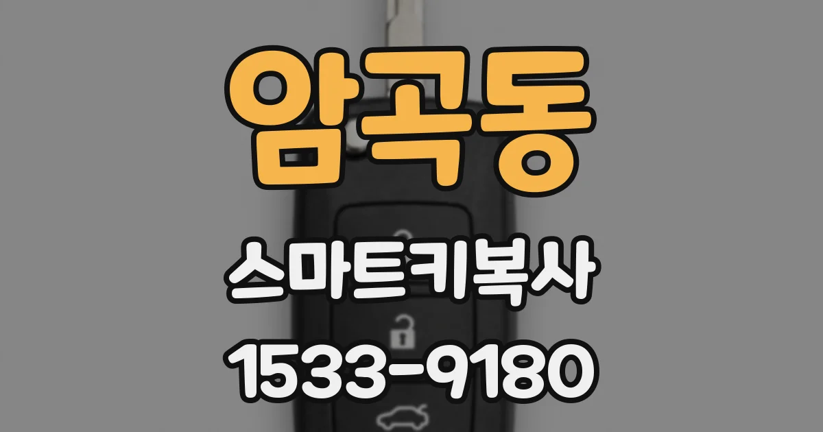 암곡동 스마트키복사