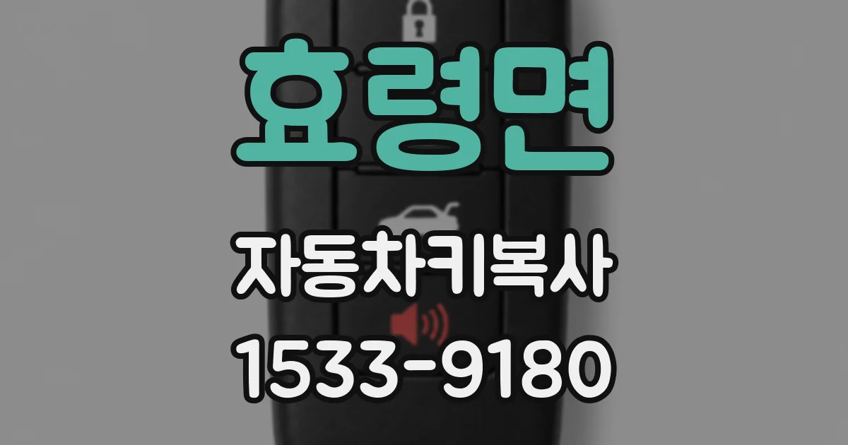 효령면 자동차키복사