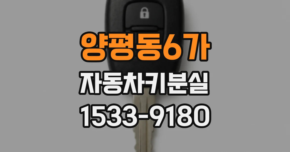 양평동6가 자동차키분실