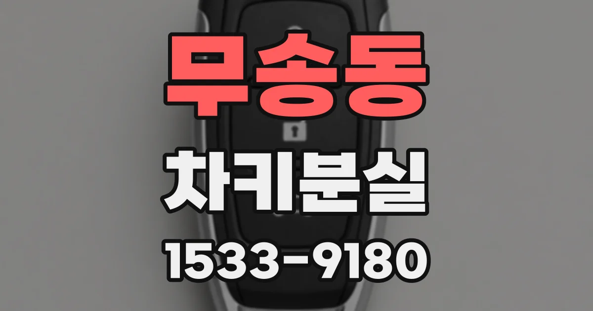 무송동 차키분실