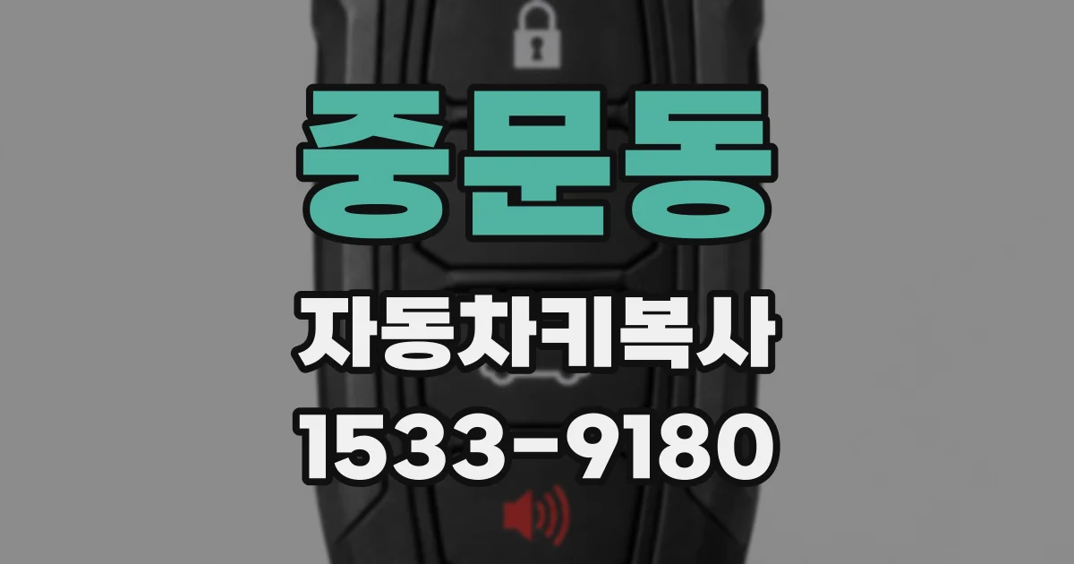 중문동 자동차키복사