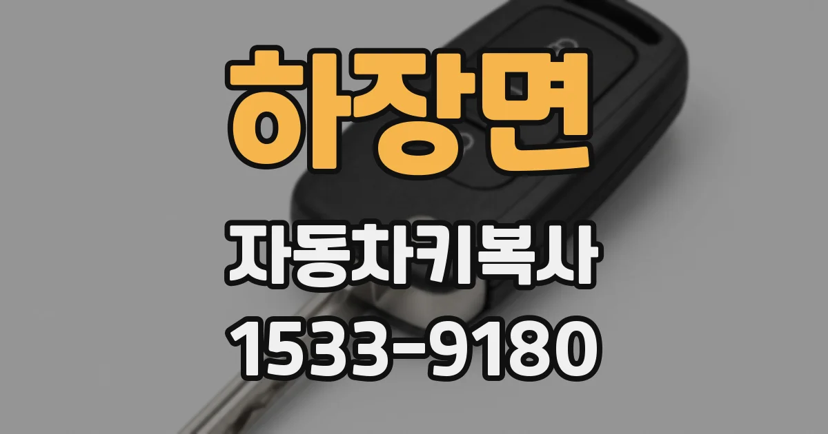 하장면 자동차키복사