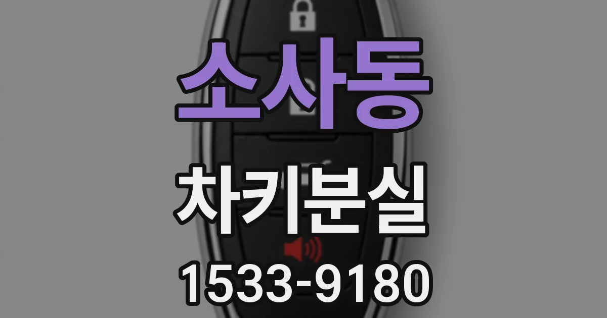 소사동 차키분실