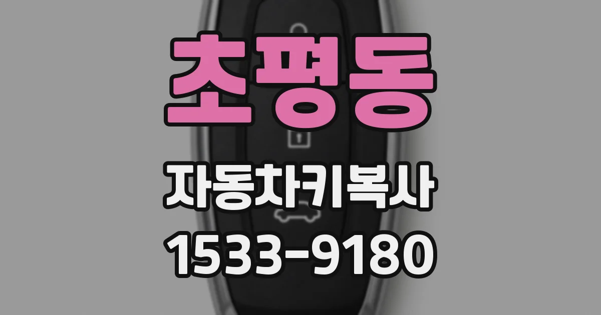 초평동 자동차키복사