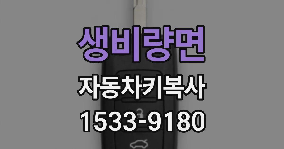 생비량면 자동차키복사