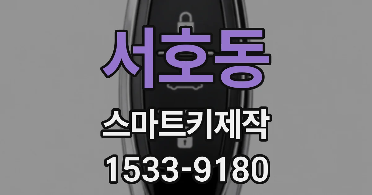 서호동 스마트키제작