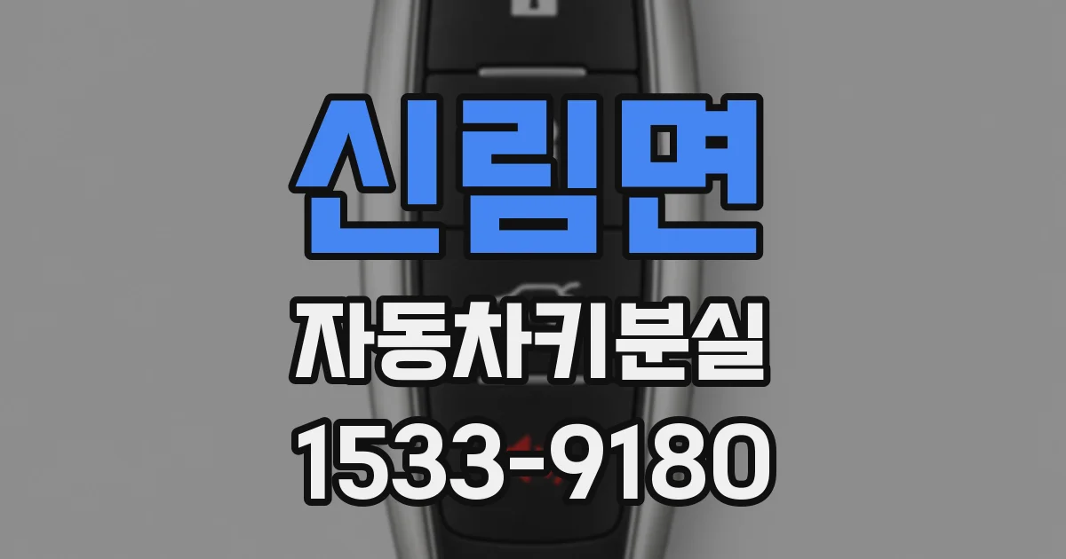 신림면 자동차키분실