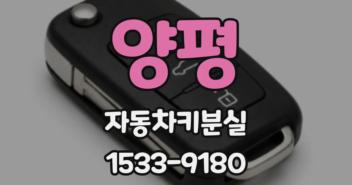 양평 자동차키분실