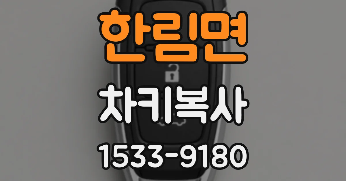 한림면 차키복사