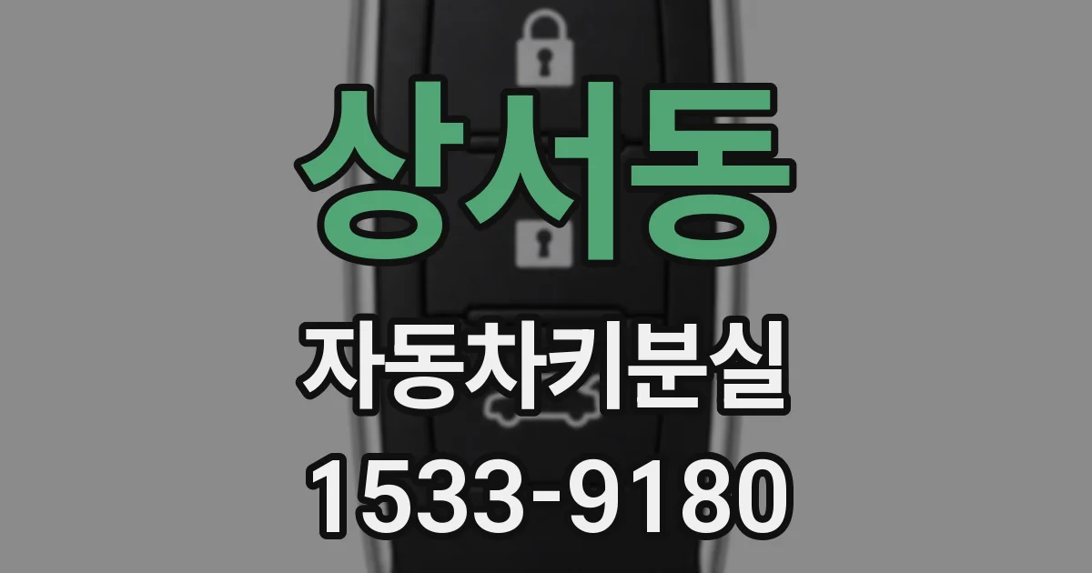 상서동 자동차키분실