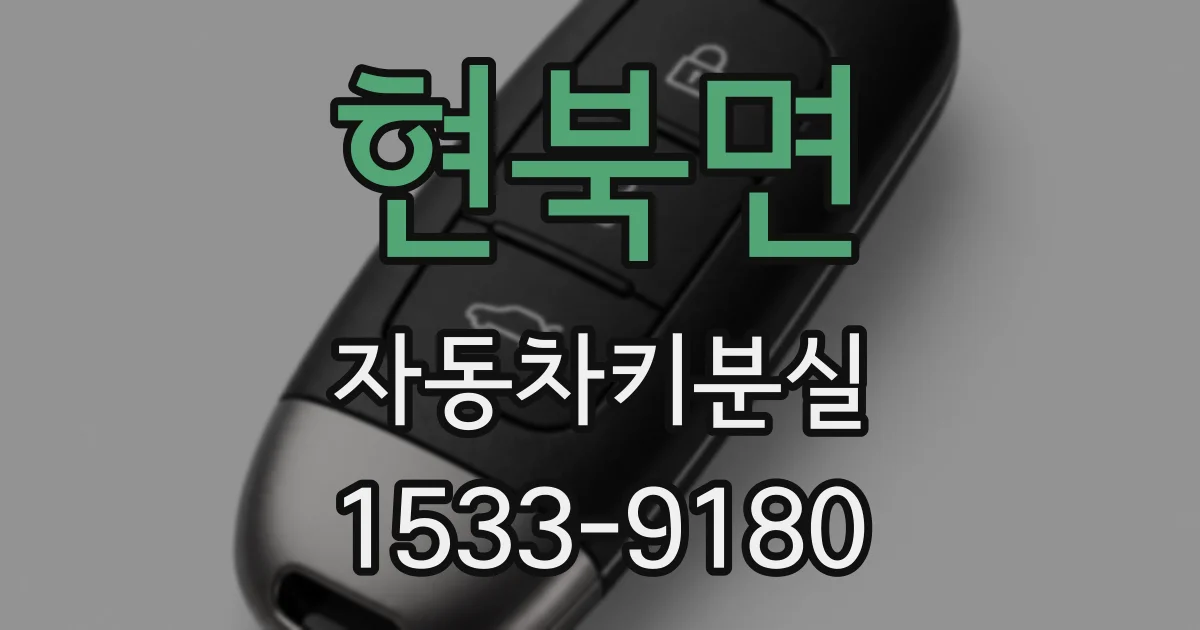 현북면 자동차키분실