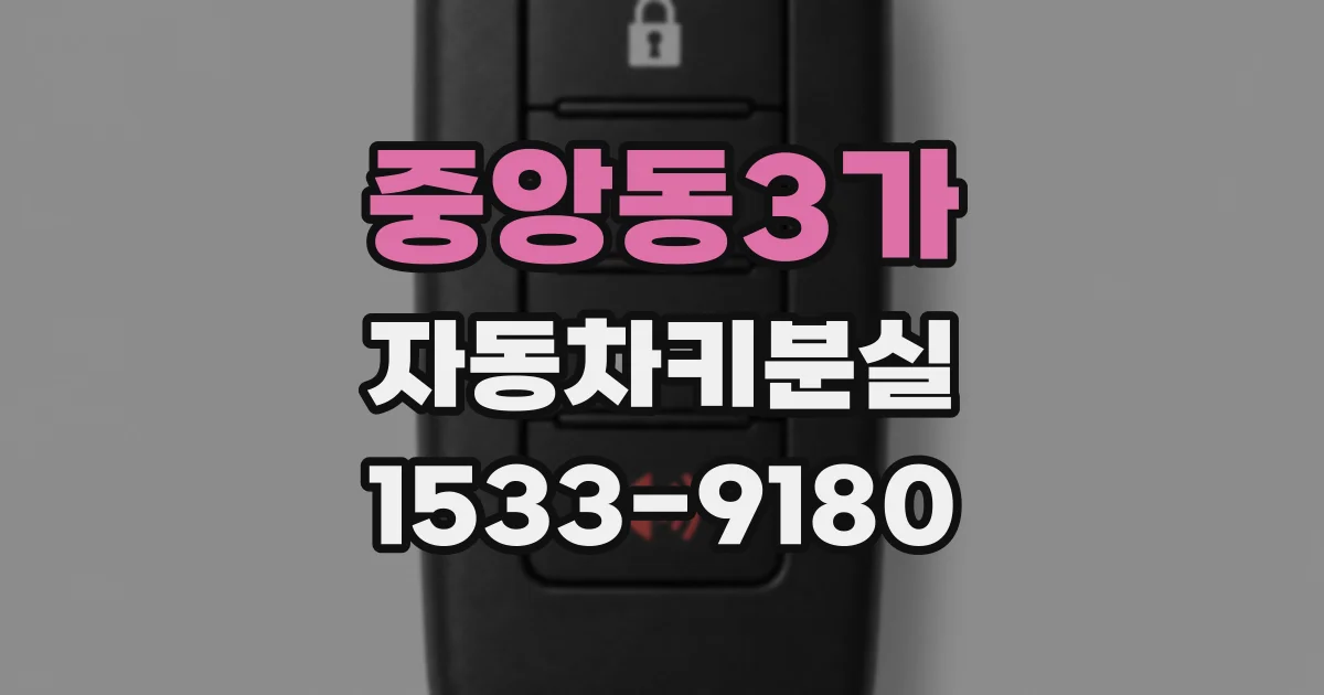 중앙동3가 자동차키분실