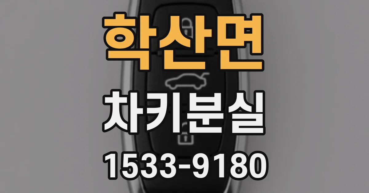 학산면 차키분실